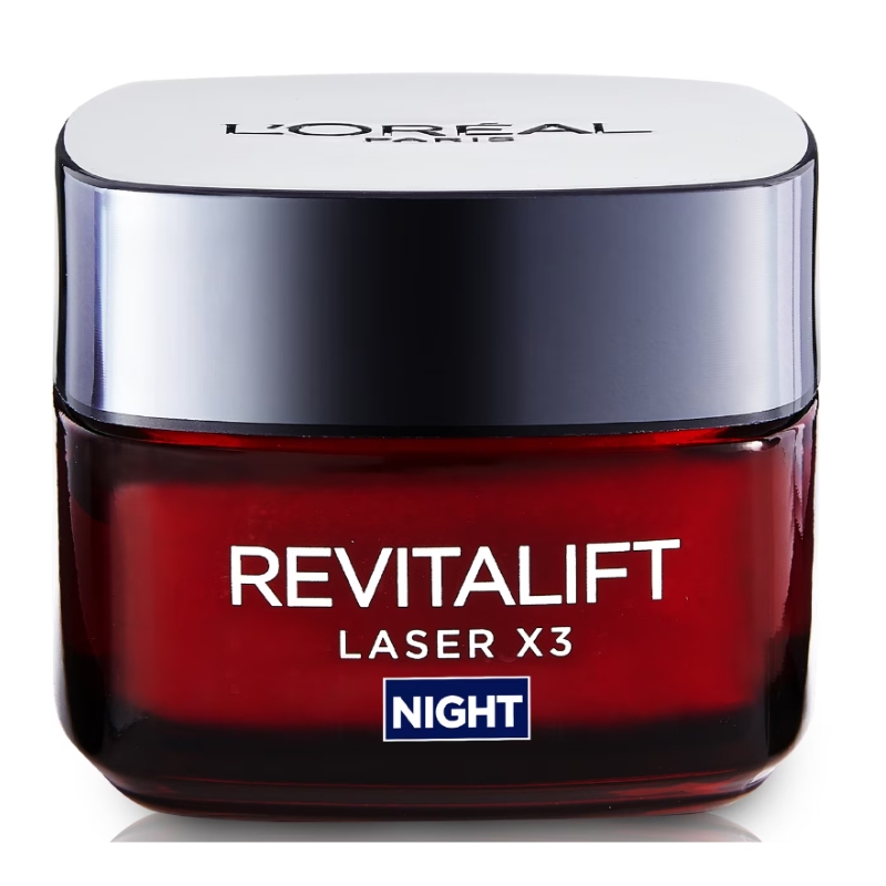 Crema antirid de noapte L'Oreal Paris cu tripla actiune Revitalift Laser X3, 50 ml