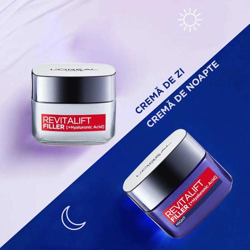 Crema antirid de zi si de noapte pentru fata, intensiv redensificatoare L'Oreal Paris Revitalift Filler