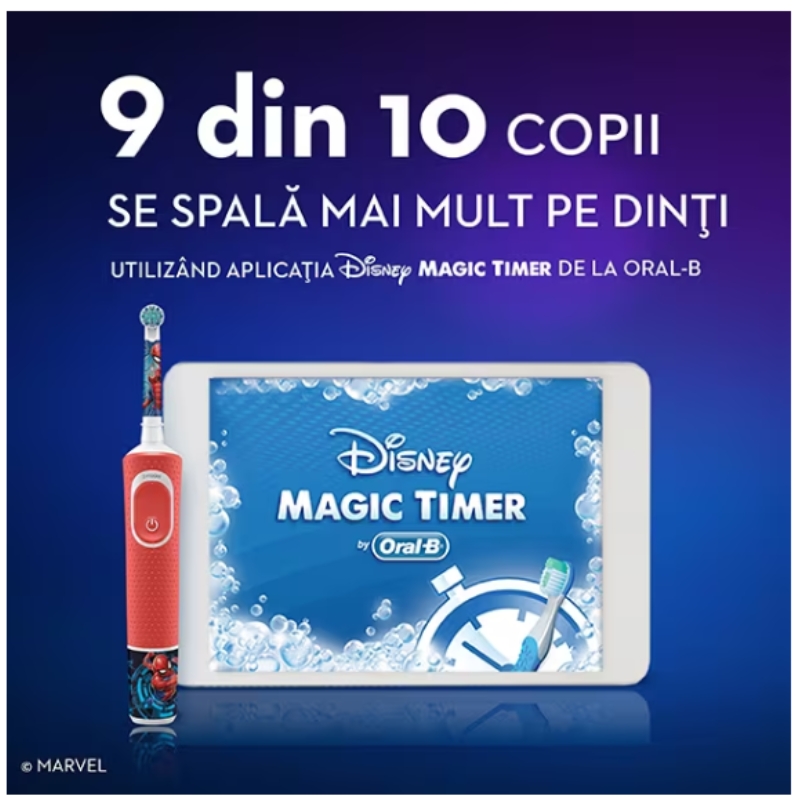 Rezerve periuta de dinti electrica pentru copii ORAL-B Spiderman, 4buc 4