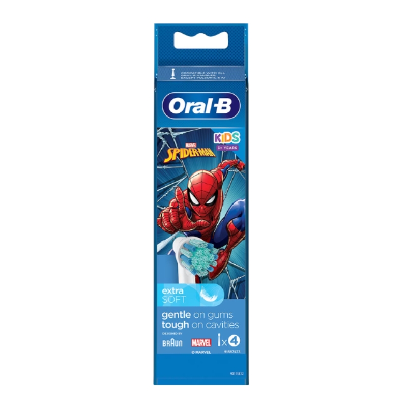 Rezerve periuta de dinti electrica pentru copii ORAL-B Spiderman, 4buc 4